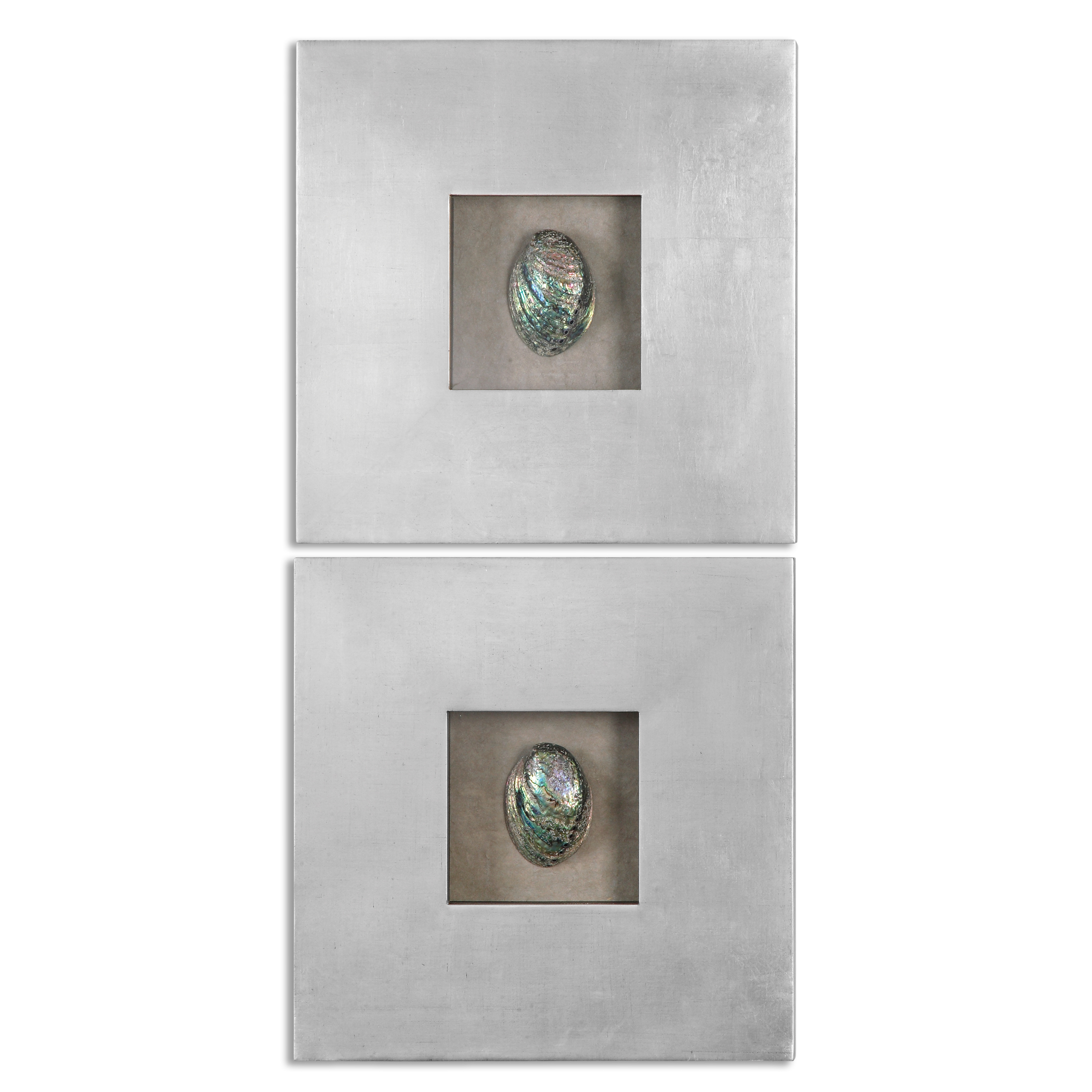 Picture of ABALONE SHELLS SILVER WALL ART